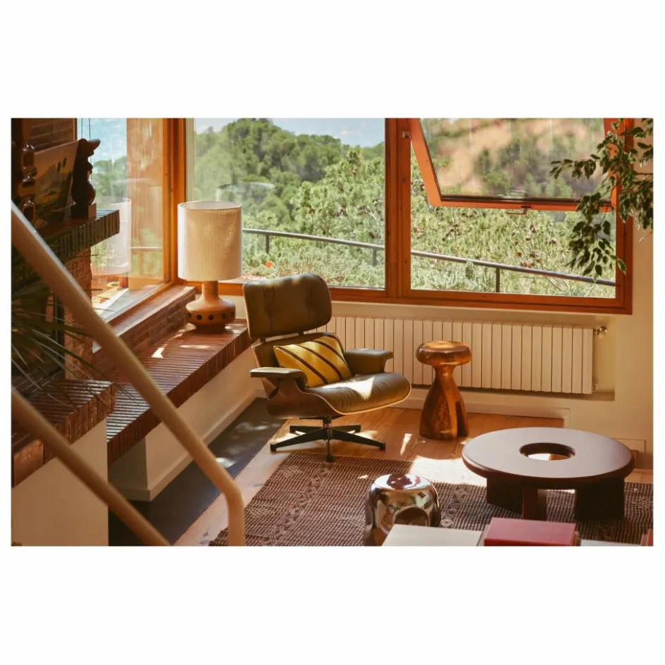New HKliving Abat jour en tissu bouclé | Crème