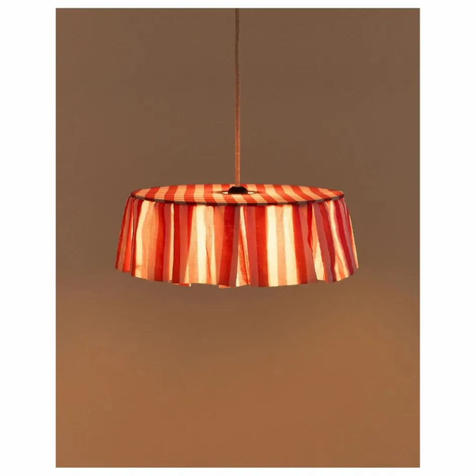 Outlet Abat-jour Vibes rayé en voile de coton bio | Enfant Luminaires|Lampes, Veilleuses Enfant