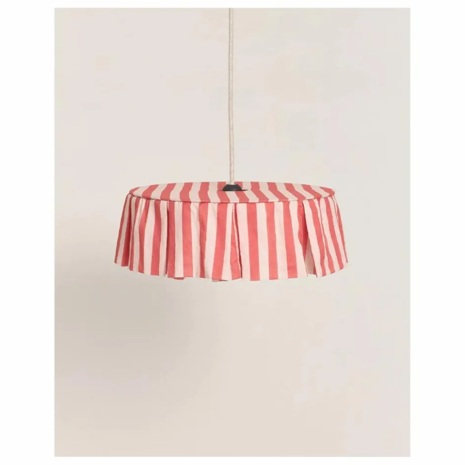 Outlet Abat-jour Vibes rayé en voile de coton bio | Enfant Luminaires|Lampes, Veilleuses Enfant