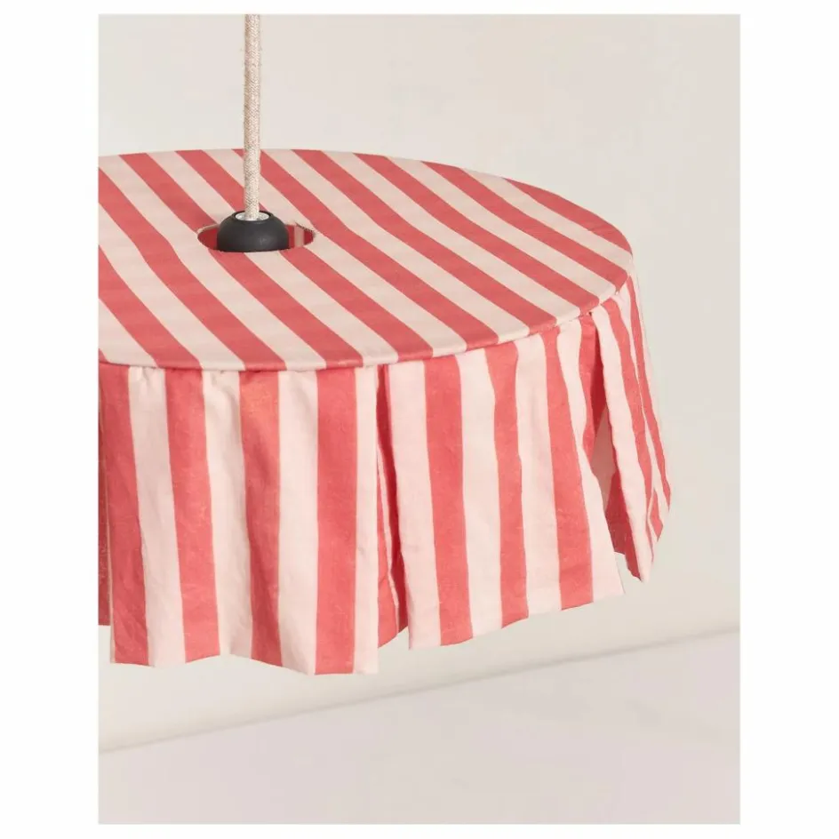 Outlet Abat-jour Vibes rayé en voile de coton bio | Enfant Luminaires|Lampes, Veilleuses Enfant