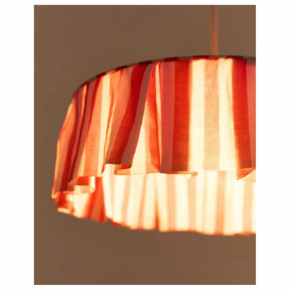 Outlet Abat-jour Vibes rayé en voile de coton bio | Enfant Luminaires|Lampes, Veilleuses Enfant