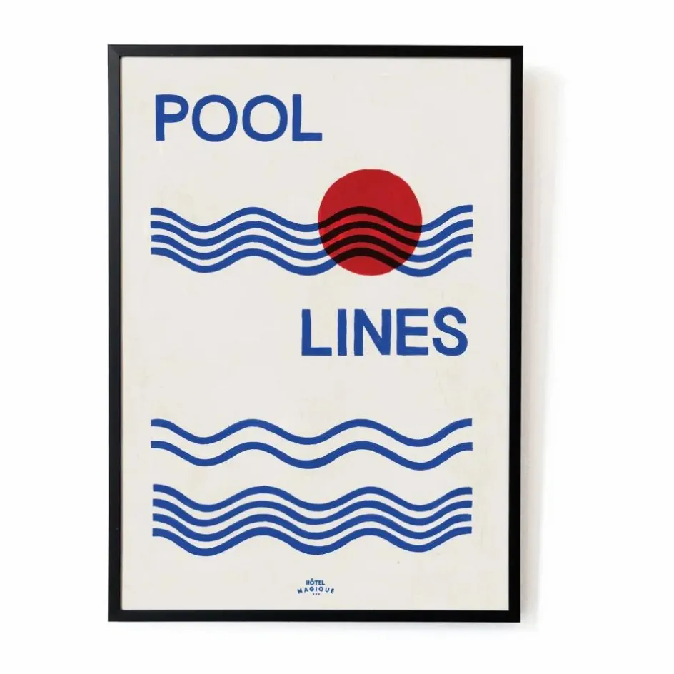 Enfant Hôtel Magique Décoration Murale|Déco Murale Enfant*Affiche A3 Pool Lines