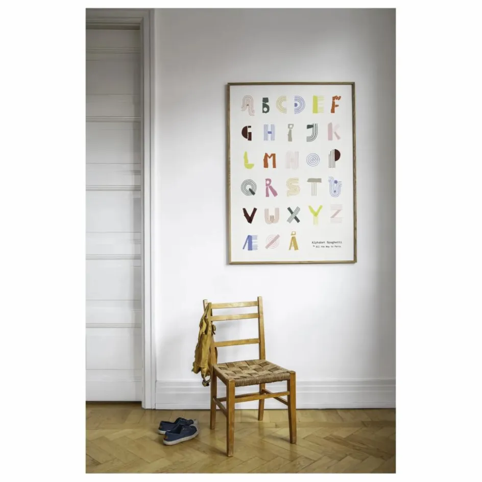 Mado Affiche Alphabet Spaghetti|Enfant Décoration Murale|Déco Murale Enfant