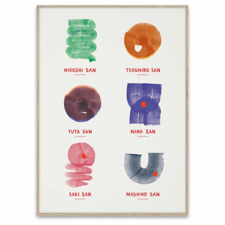 New Mado Affiche Amis Japonais Multicolore
