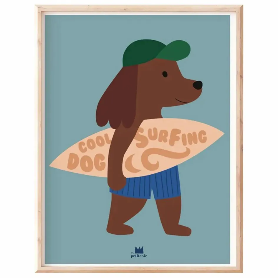 Enfant Ma petite vie Décoration Murale|Déco Murale Enfant*Affiche Chien Surfeur