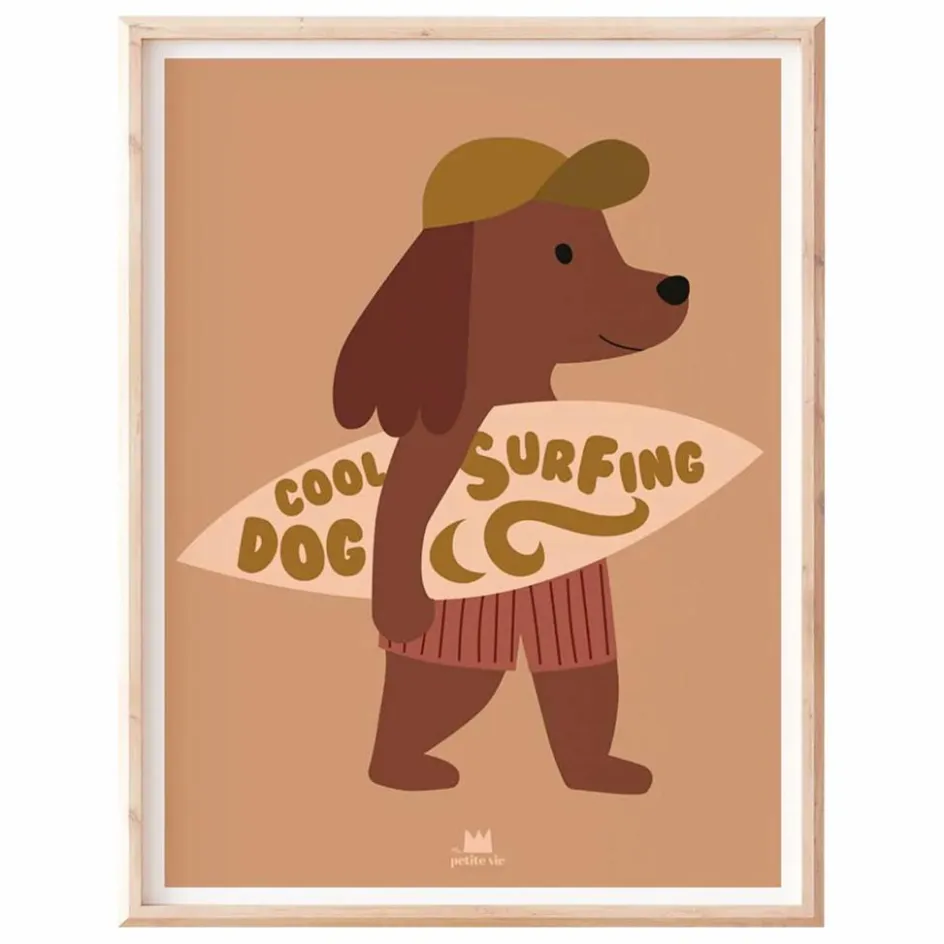 Outlet Ma petite vie Affiche Cool Surf Hawaï | Marron