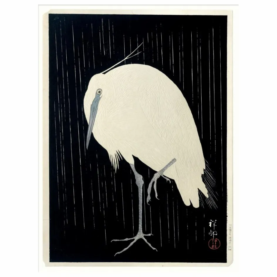 Online Affiche Crane on Black Déco Murale, Papier Peint