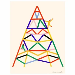 Sale Affiche Escalader Enfant Déco Murale Enfant