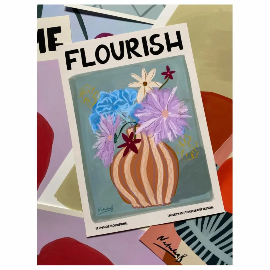 Hot Affiche Flourish Déco Murale, Papier Peint