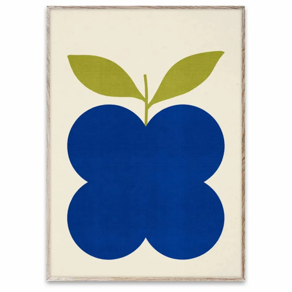 Hot Paper Collective Affiche Indigo Fruit par Juliette Van Rhyn Bleu