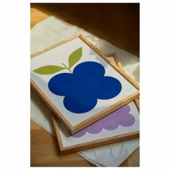Hot Paper Collective Affiche Indigo Fruit par Juliette Van Rhyn Bleu