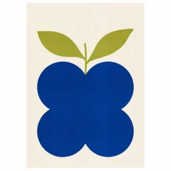 Hot Paper Collective Affiche Indigo Fruit par Juliette Van Rhyn Bleu