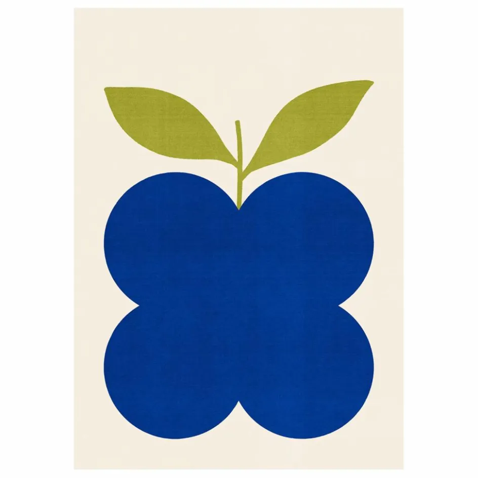 Hot Paper Collective Affiche Indigo Fruit par Juliette Van Rhyn Bleu