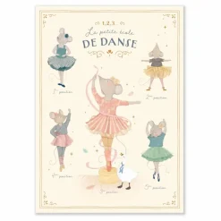 Enfant Moulin Roty Décoration Murale|Déco Murale Enfant*Affiche La petite école de danse
