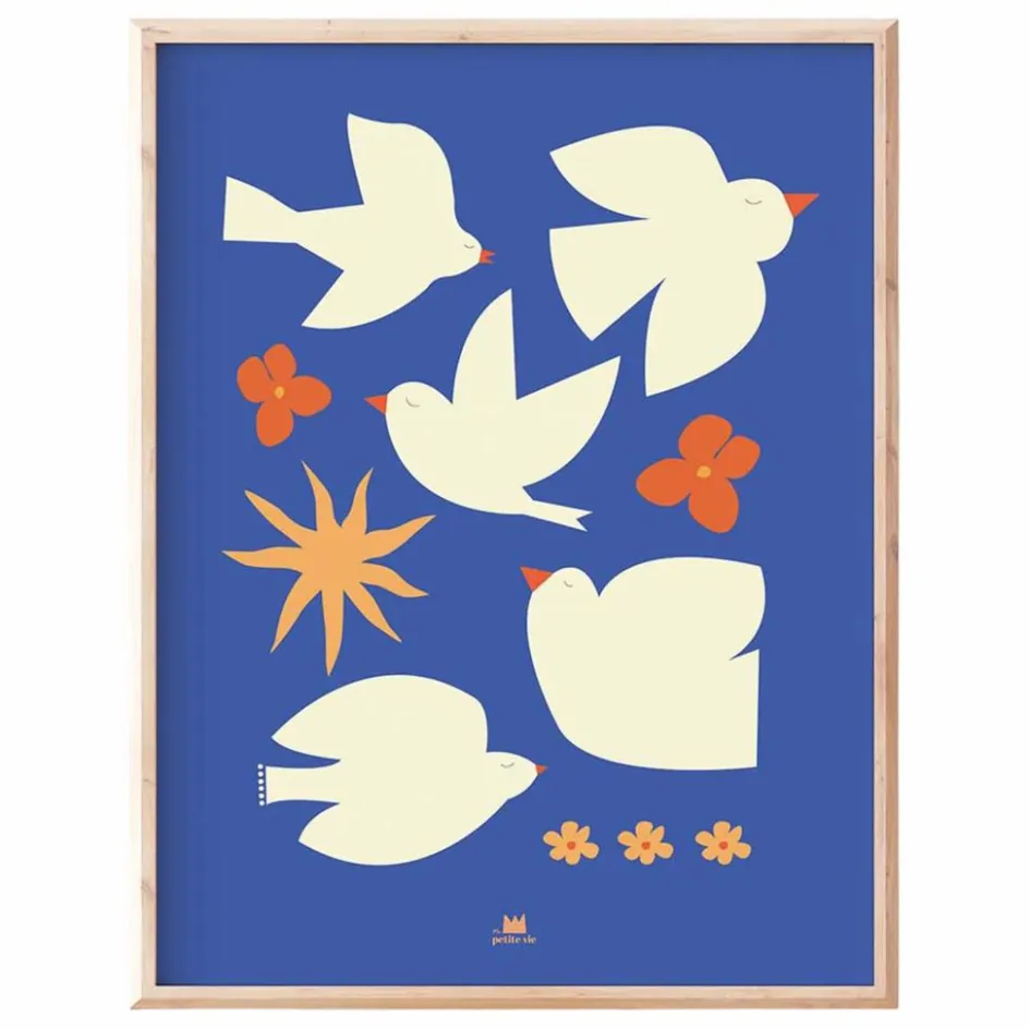 Ma petite vie Affiche Les Oiseaux|Enfant Décoration Murale|Déco Murale Enfant