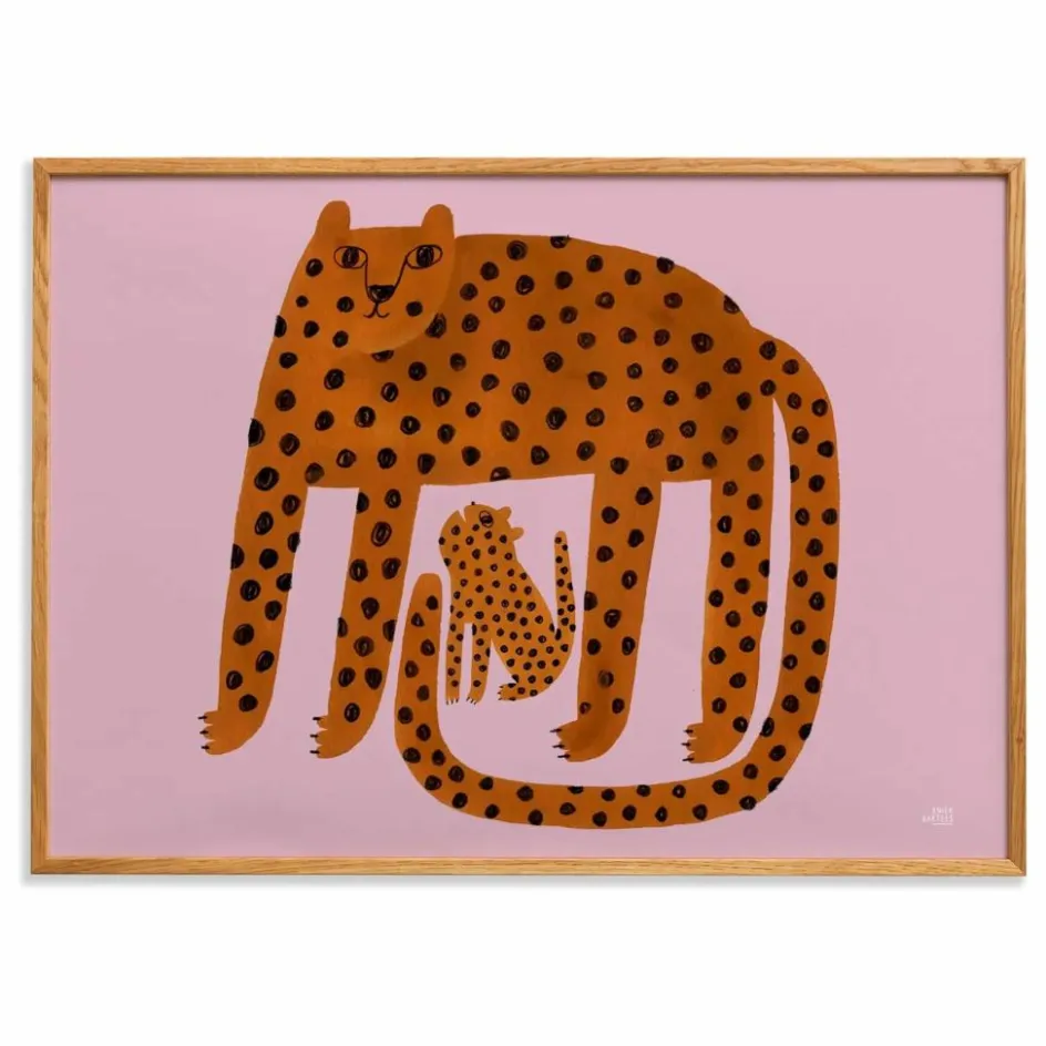 Clearance Mado Affiche Léopards tLilas