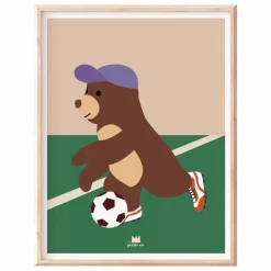 Discount Ma petite vie Affiche Ours foot Multicolore