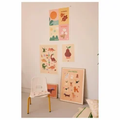 Ma petite vie Affiche pédagogique Dinosaures|Enfant Décoration Murale|Déco Murale Enfant