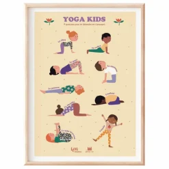 Discount Affiche pédagogique Yoga Enfant Déco Murale Enfant
