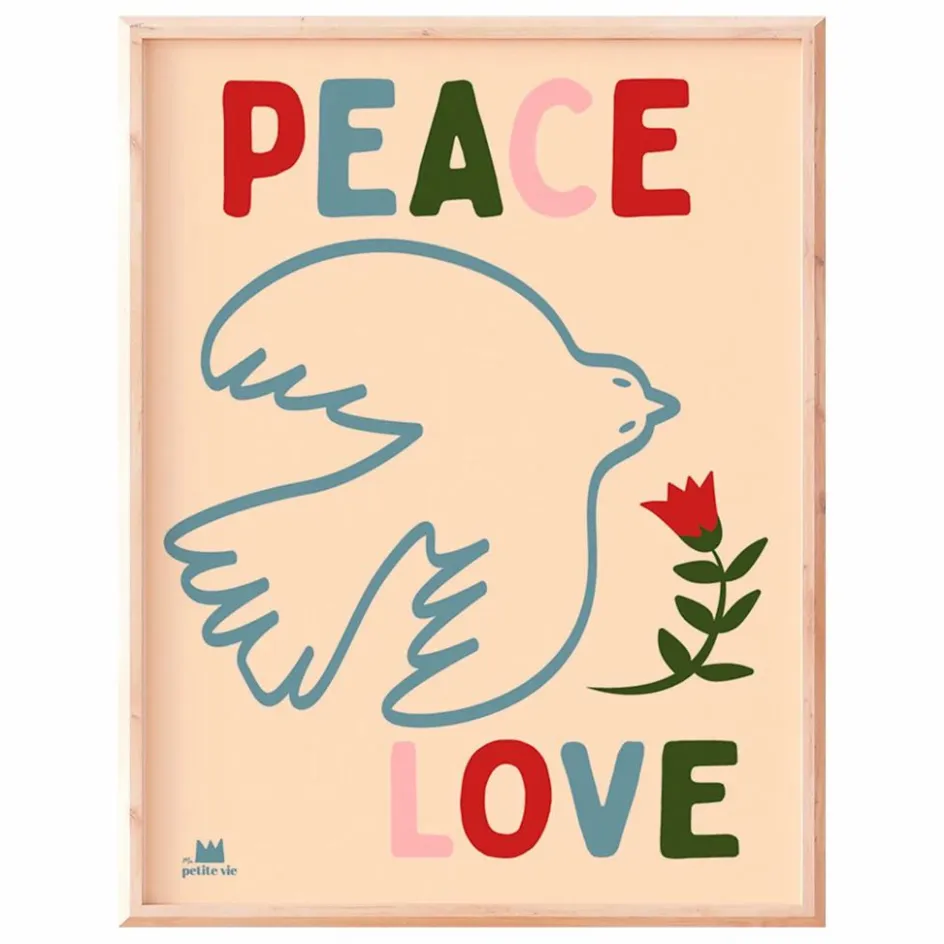 Ma petite vie Affiche Peace and Love|Enfant Décoration Murale|Déco Murale Enfant