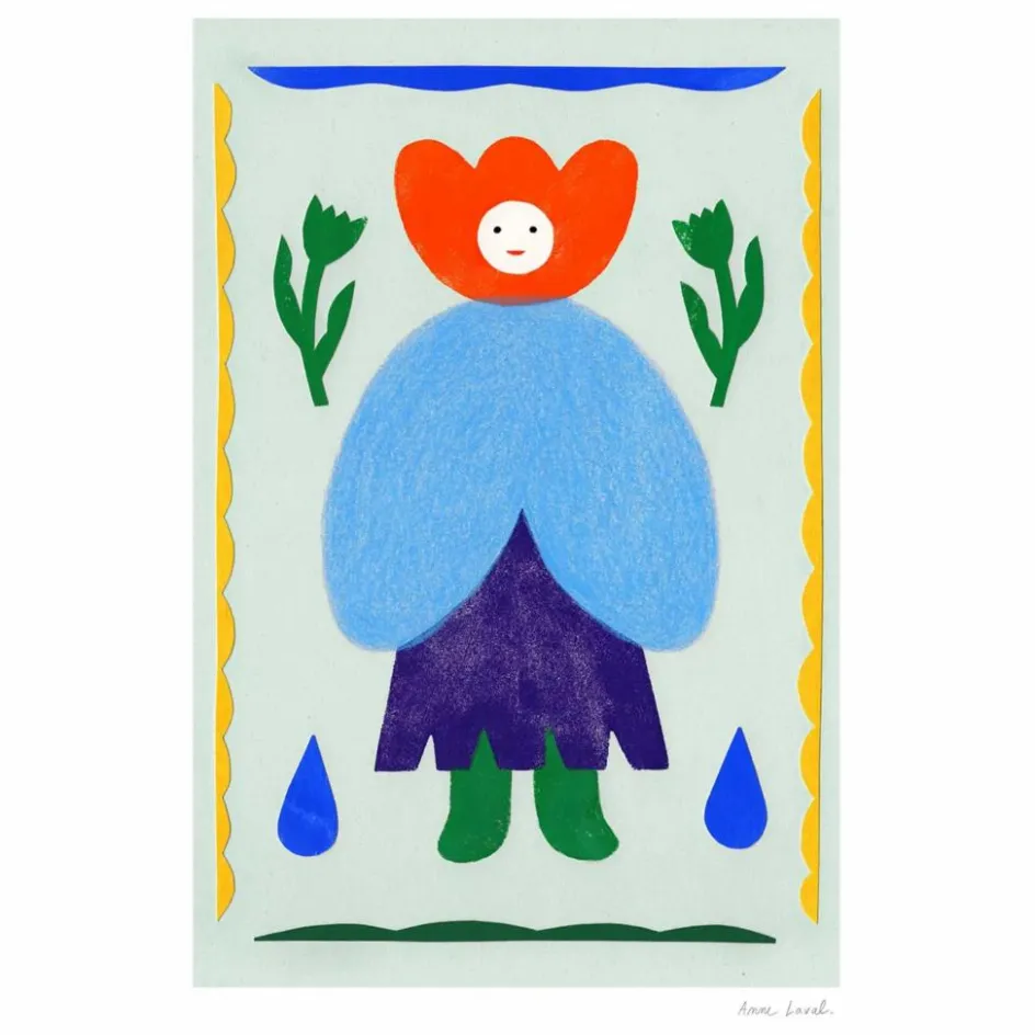 Affiche Personnage Fleur Enfant Déco Murale Enfant