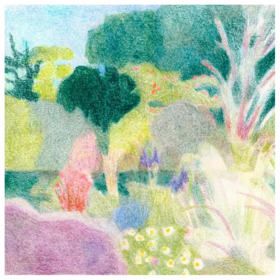 Paper Collective Affiche Un Jardin à Kergoët par Line Hachem| Déco Murale, Papier Peint