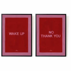 Discount Hôtel Magique Affiches A4 Wake up - No, Thank you | Rouge