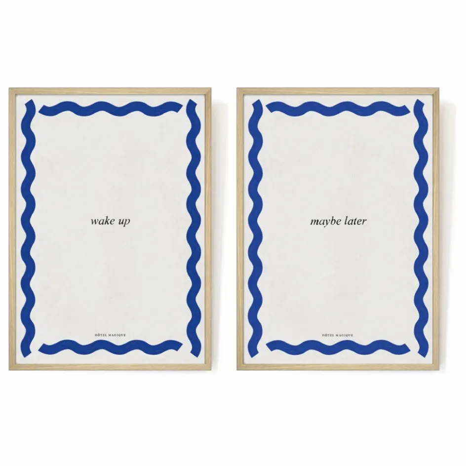 Discount Affiches Wake up - Maybe later - Set de 2 | Déco Murale, Papier Peint