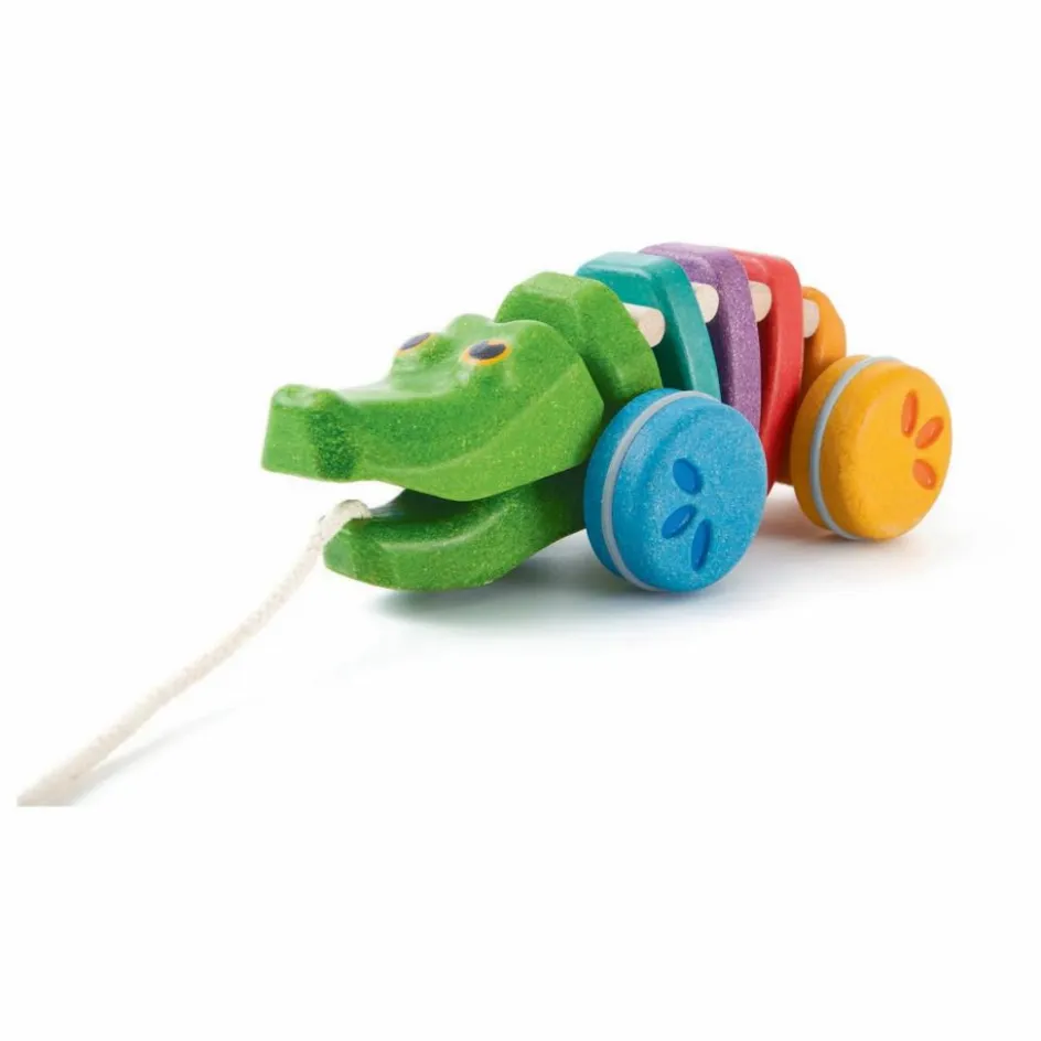 Plan Toys Alligator arc en ciel à tirer Multicolore