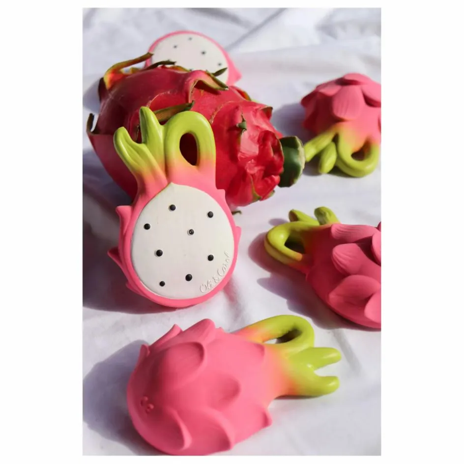 Oli & Carol Anneau de dentition Fuscia le fruit du dragon| Hochets Et Anneaux De Dentition|Puériculture