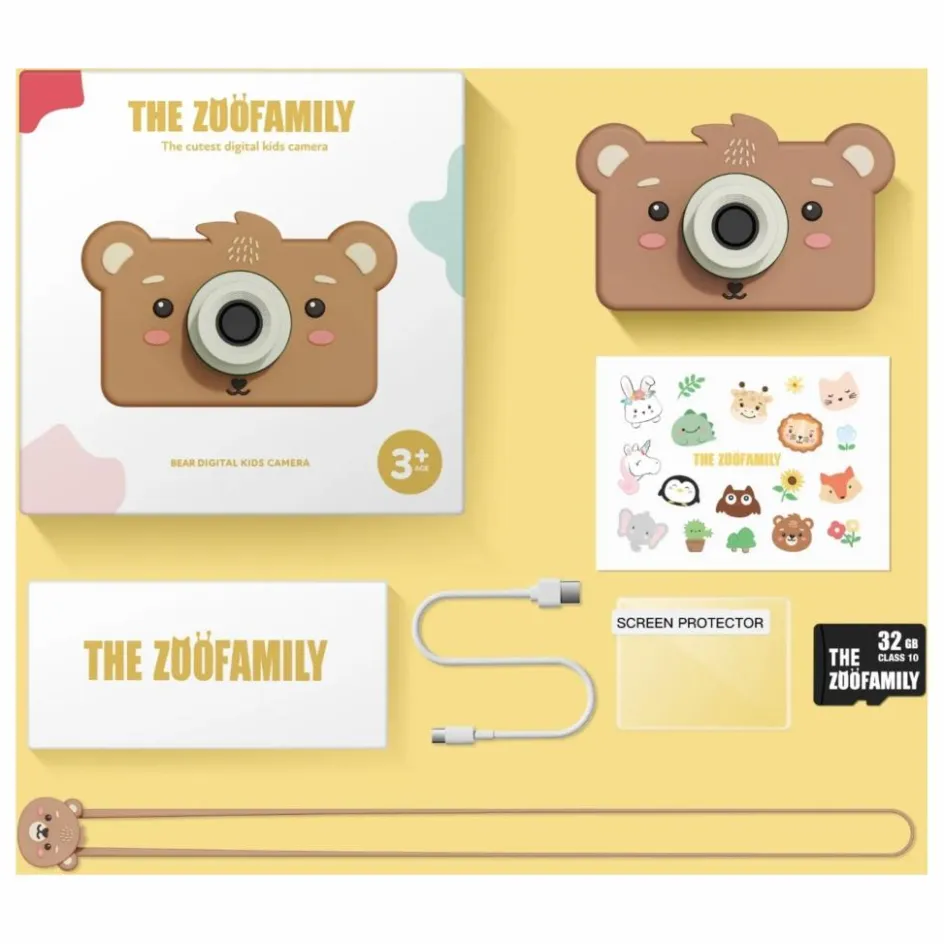 Outlet The Zoofamily Appareil photo Zoo friends - Ourson Marron