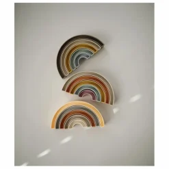 Mushie Arc en ciel à empiler || Jouets D'Éveil|Jouets D'Éveil