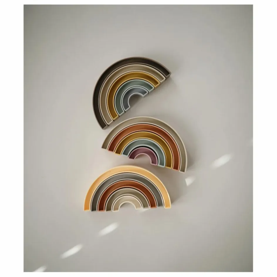 Mushie Arc en ciel à empiler || Jouets D'Éveil|Jouets D'Éveil