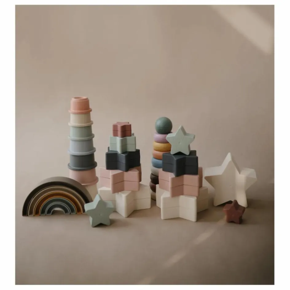 Discount Mushie Arc en ciel à empiler | Gris foncé
