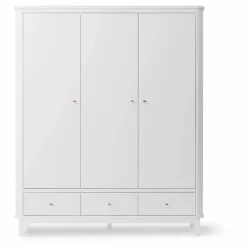 Hot Armoire 3 portes en bouleau 204x168 cm | Enfant Rangement Enfant