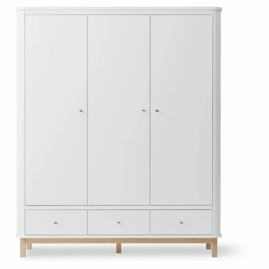Online Armoire 3 portes en chêne | Enfant Armoires|Rangement Enfant