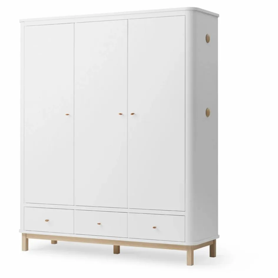 Online Armoire 3 portes en chêne | Enfant Armoires|Rangement Enfant