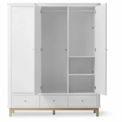 Online Armoire 3 portes en chêne | Enfant Armoires|Rangement Enfant