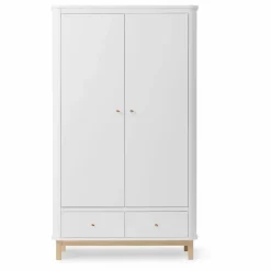 Clearance Oliver Furniture Armoire 2 portes en chêne | Blanc