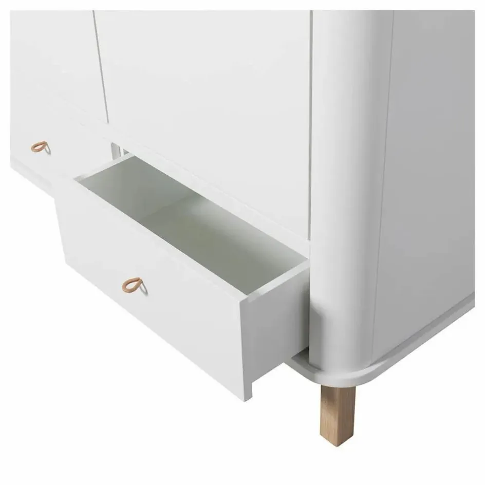 Clearance Oliver Furniture Armoire 2 portes en chêne | Blanc