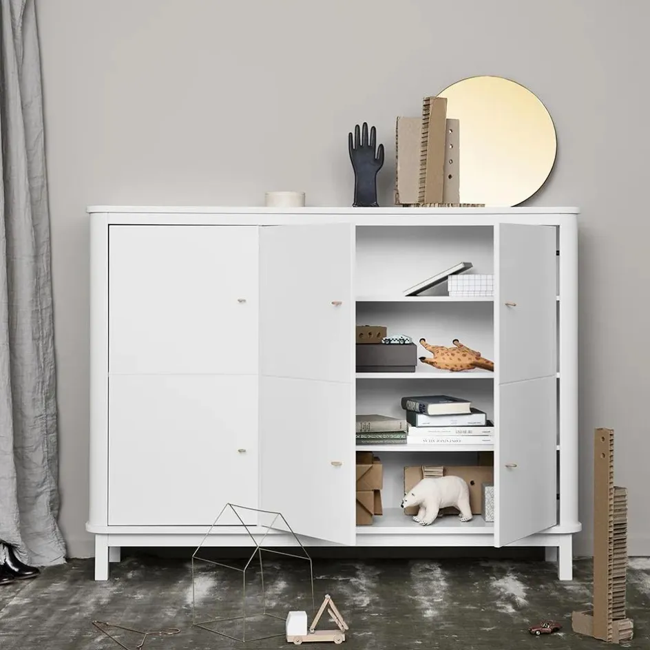 Oliver Furniture Armoire multi-rangement 3 portes en bouleau ||Enfant Armoires|Rangement Enfant