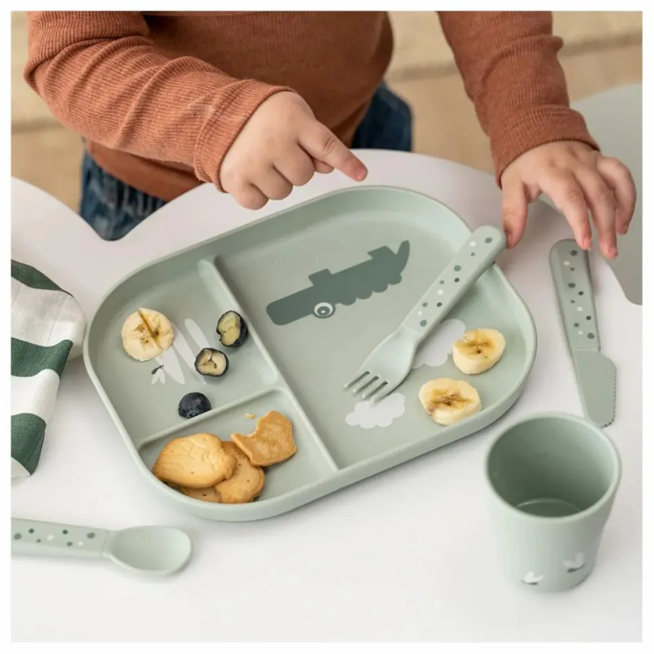 Best Assiette compartimentée Croco | Premiers Repas|Puériculture