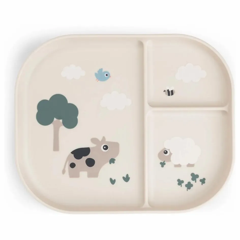 Done by deer Premiers Repas|Puériculture*Assiette compartimentée Tiny Farm |