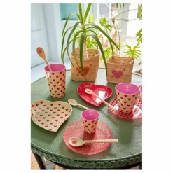 Hot Assiette en mélamine Cœurs | Enfant Vaisselle Enfant|Art De La Table