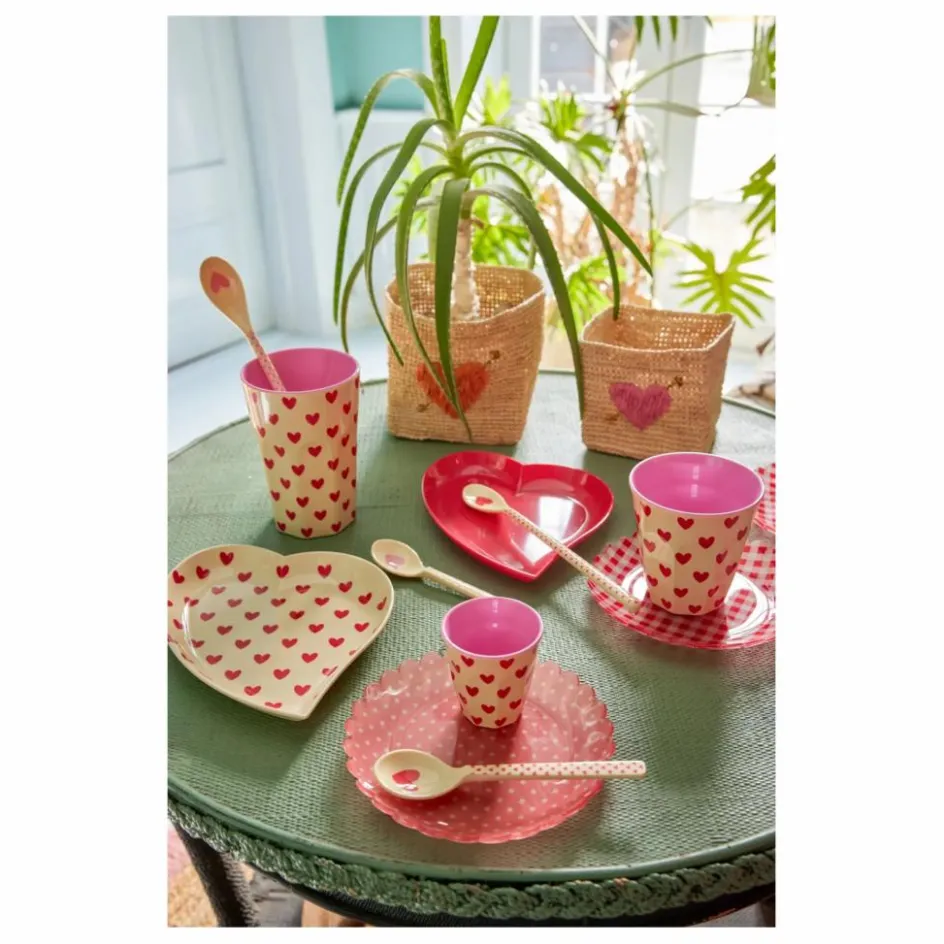 Hot Assiette en mélamine Cœurs | Enfant Vaisselle Enfant|Art De La Table