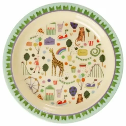 Clearance Rice Assiette en mélamine Fun Fair | Bleu