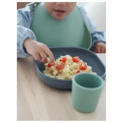 Discount Béaba Assiette en silicone | Gris anthracite