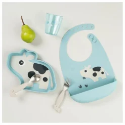 Done by deer Assiette en silicone avec ventouse Dotti || Premiers Repas|Puériculture