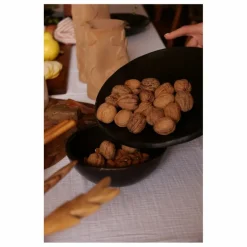 Outlet Woodmata Assiette en terracotta D28cm | Noir