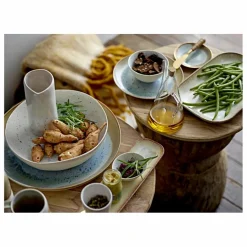 Sale Bloomingville Assiette Heather en grès D27 cm | Gris vert